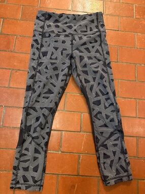 lululemon athletica Black and White Geometric Print Leggings
